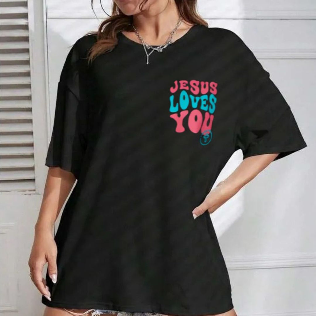 Jesus Loves You T-Shirt – Black Christian T-Shirt