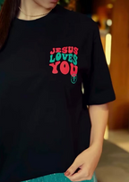 Jesus Loves You T-Shirt – Black Christian T-Shirt