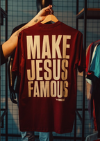 T-shirt Make Jesus Famous (wine red)