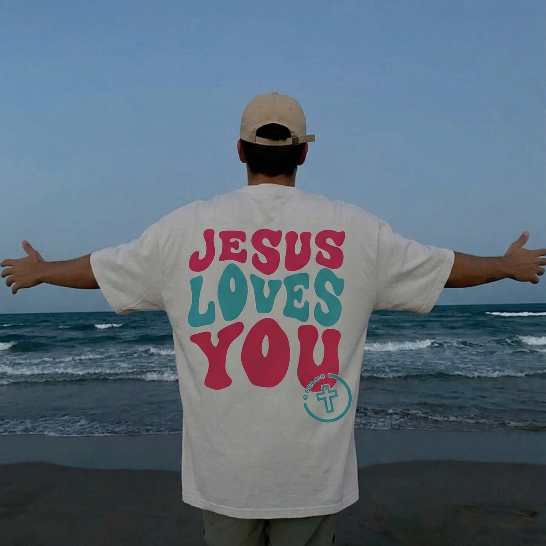T-shirt Jesus Loves You (white)