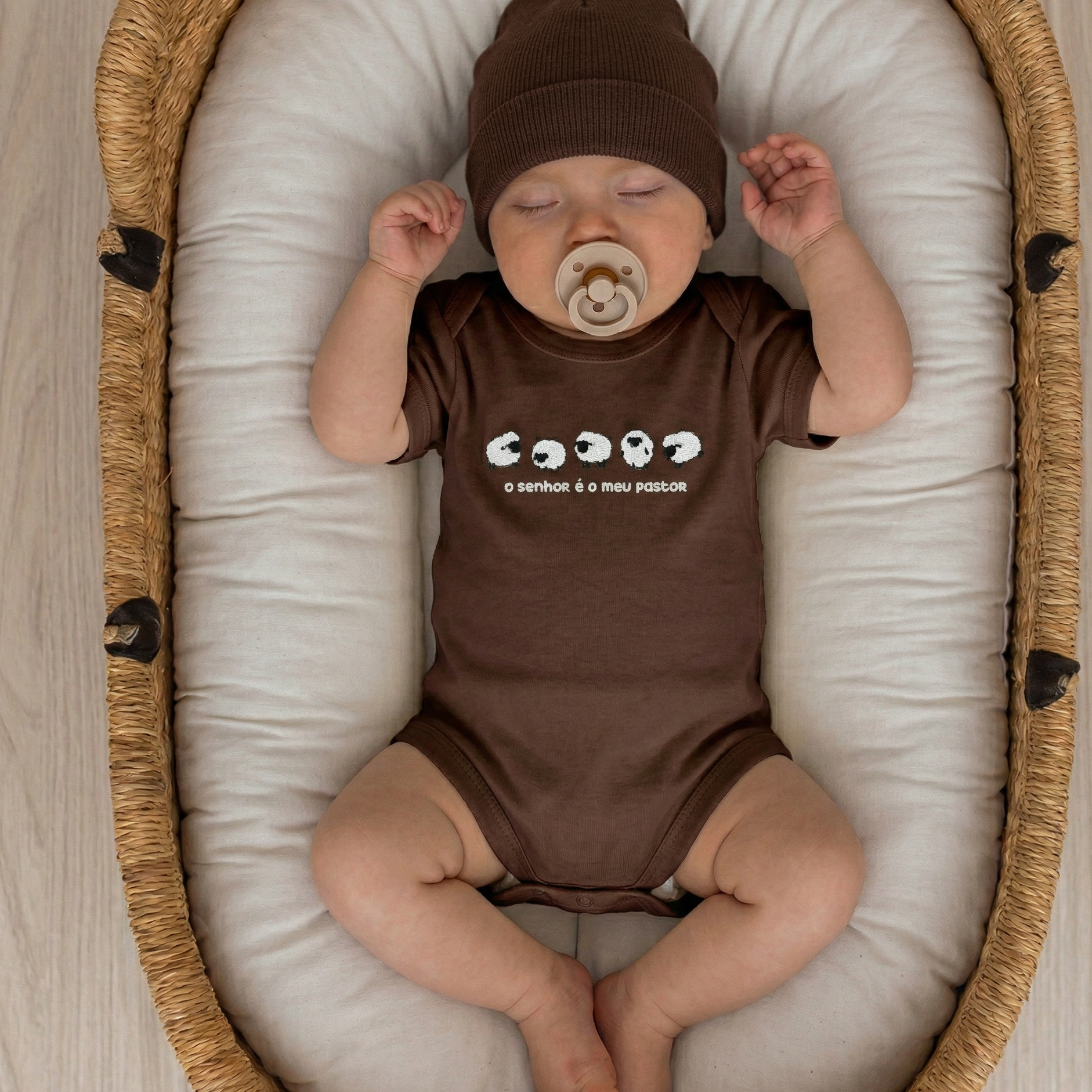 Bodysuit O Senhor é o Meu Pastor (brown)
