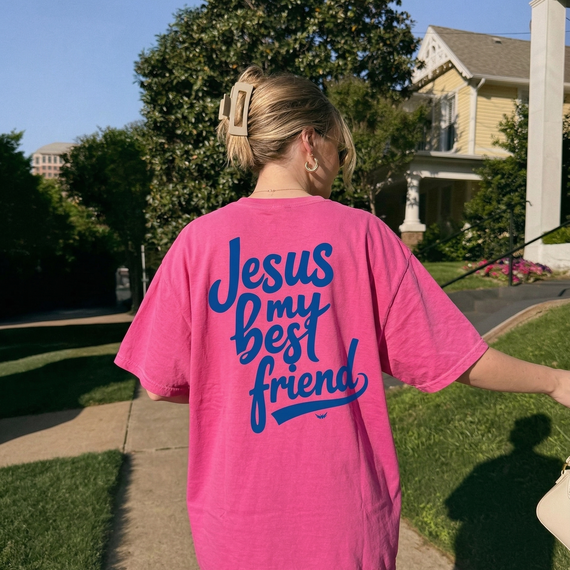 Jesus É Meu Melhor Amigo (Camiseta rosa)