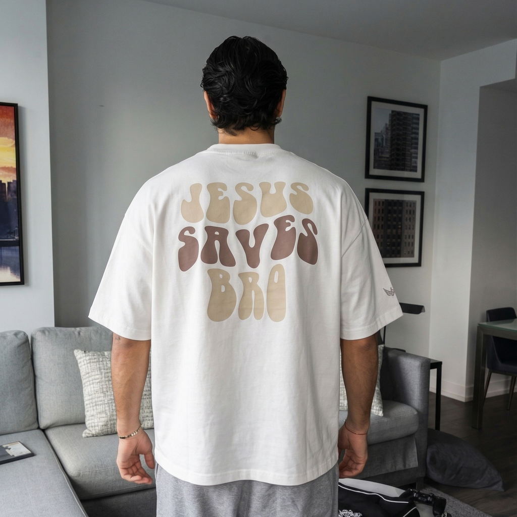 Jesus Salva, Irmão (camiseta bege)