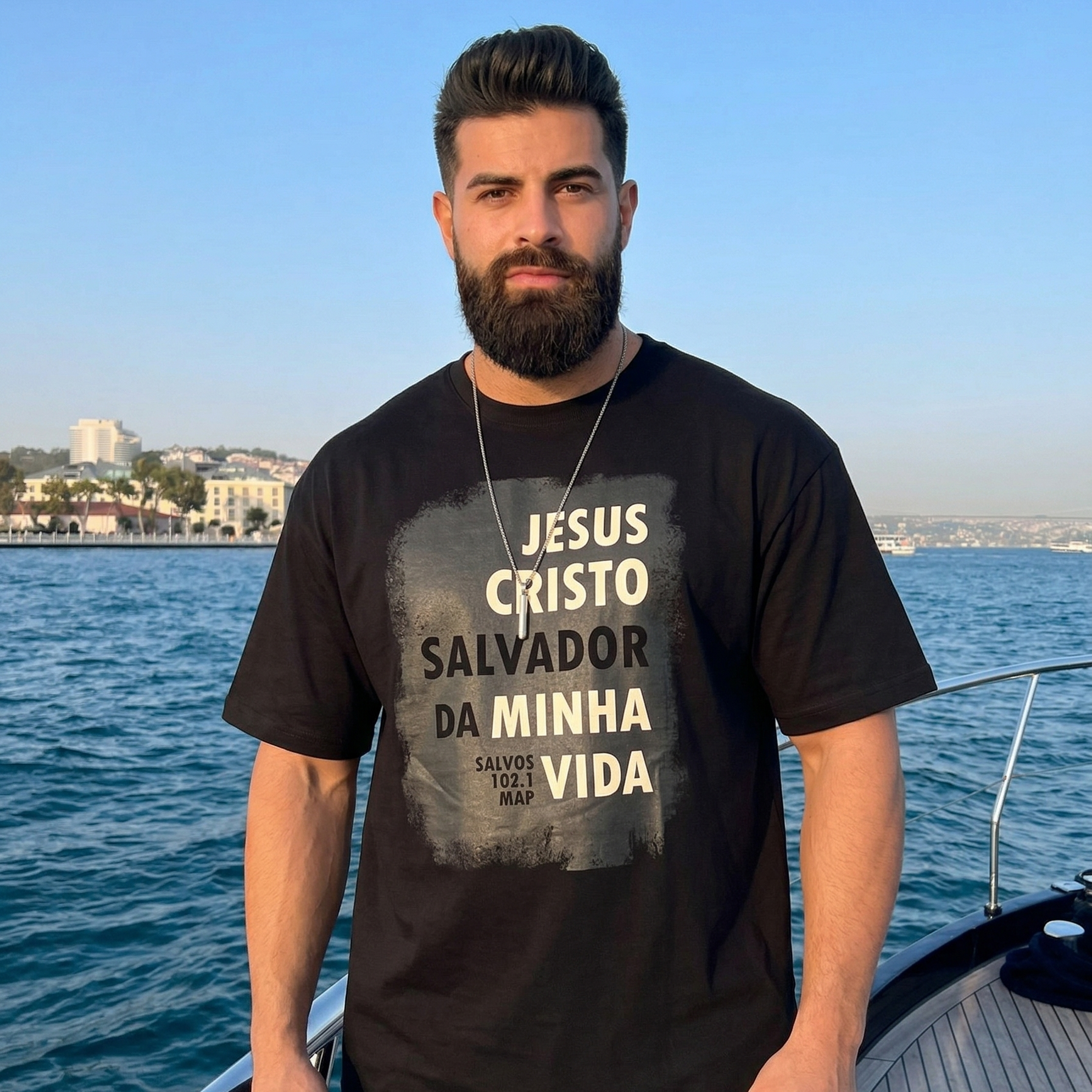 Jesus Cristo Salvador (Camiseta preta)