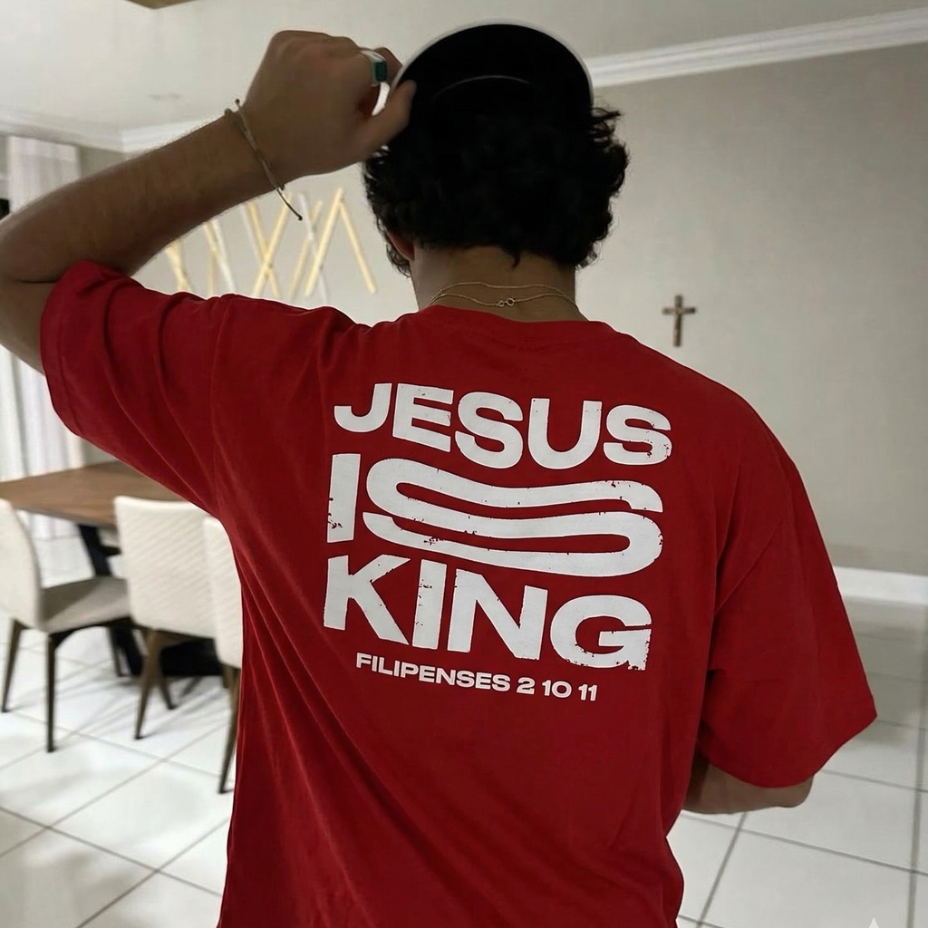 T-Shirt Jesus is King (red)