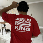 T-Shirt Jesus is King (red)