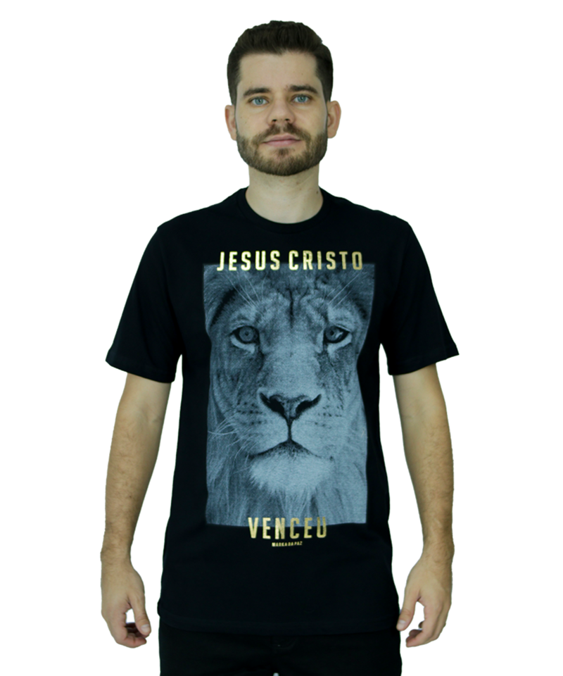 Jesus Cristo Venceu (camiseta preta)