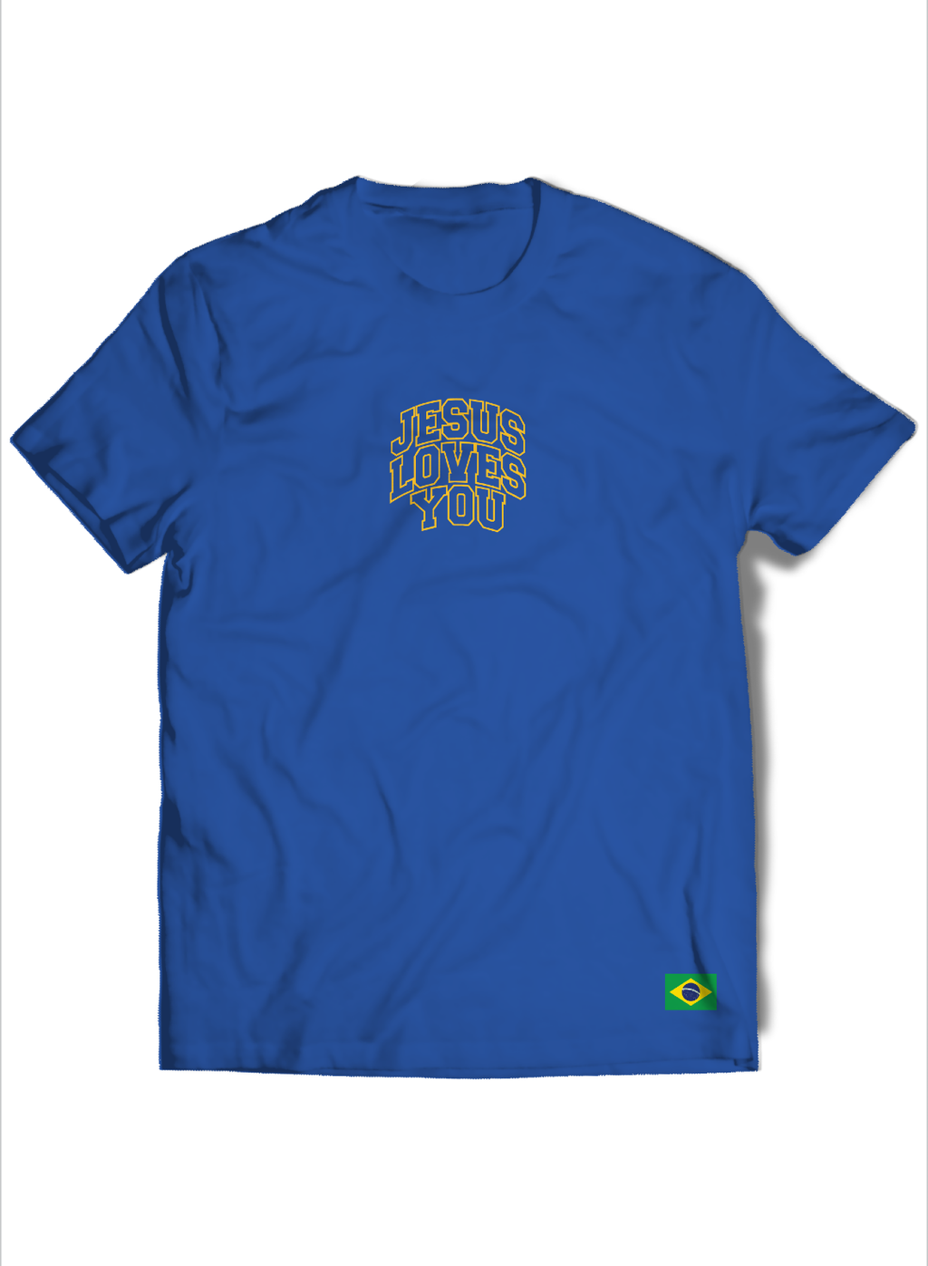 Kids T-shirt Jesus Loves You (blue)