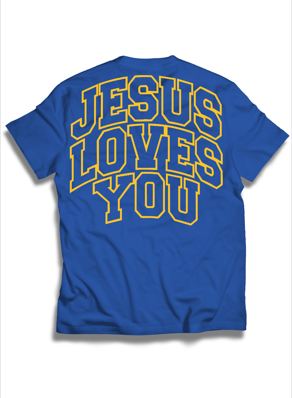 Kids T-shirt Jesus Loves You (blue)