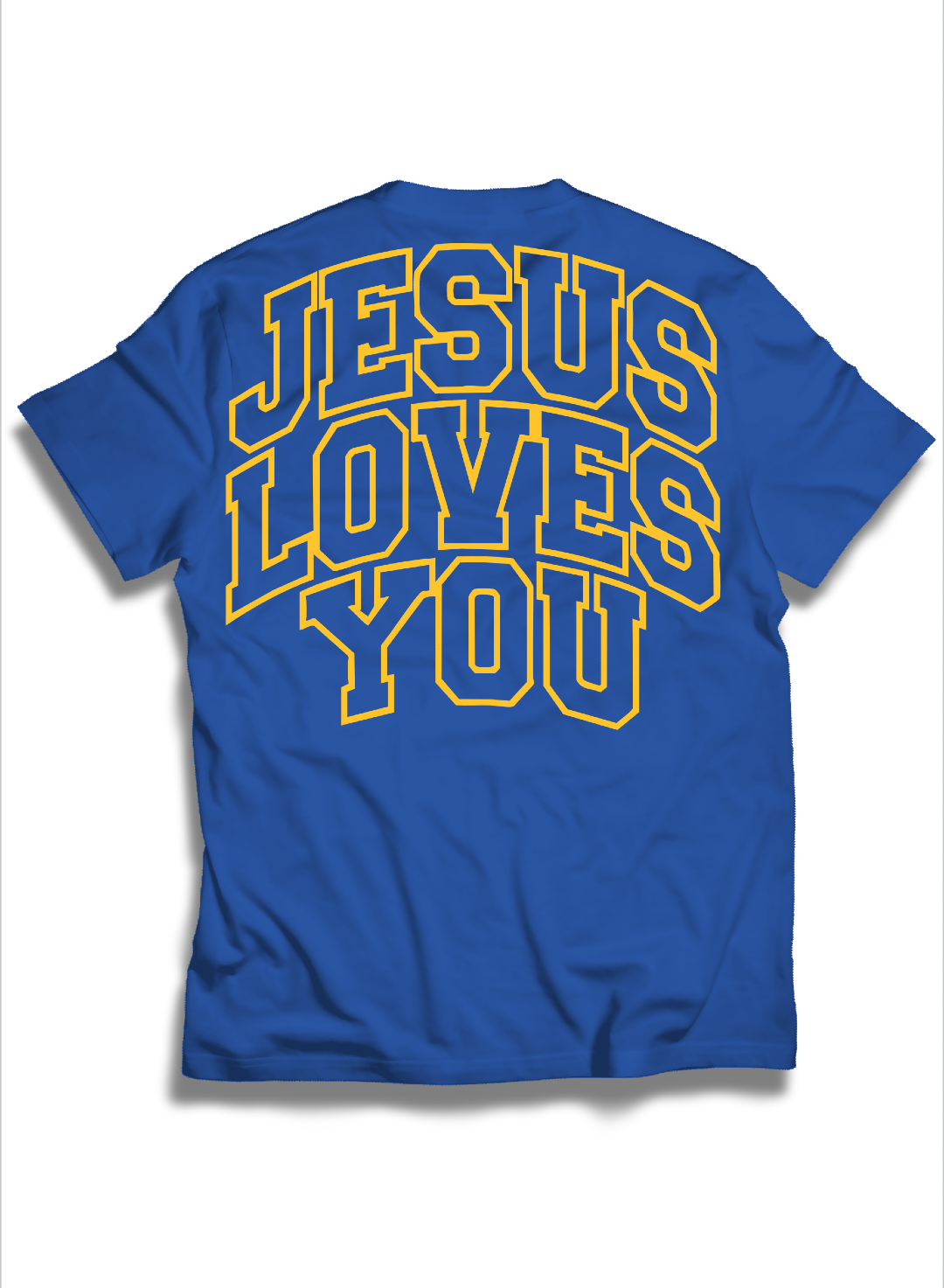 Kids T-shirt Jesus Loves You (blue)