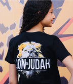 Kids T-Shirt Lion of Judah Black