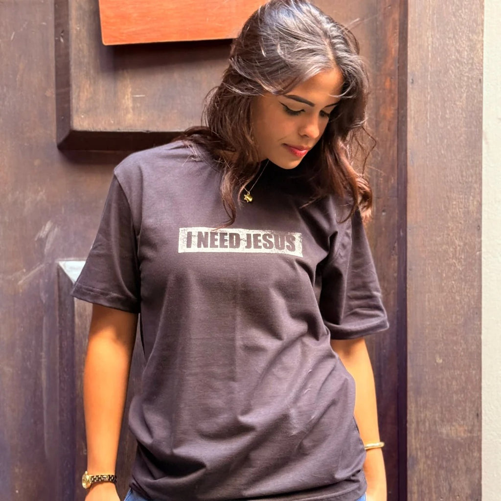 T-shirt I need Jesus - Camiseta Evangélica