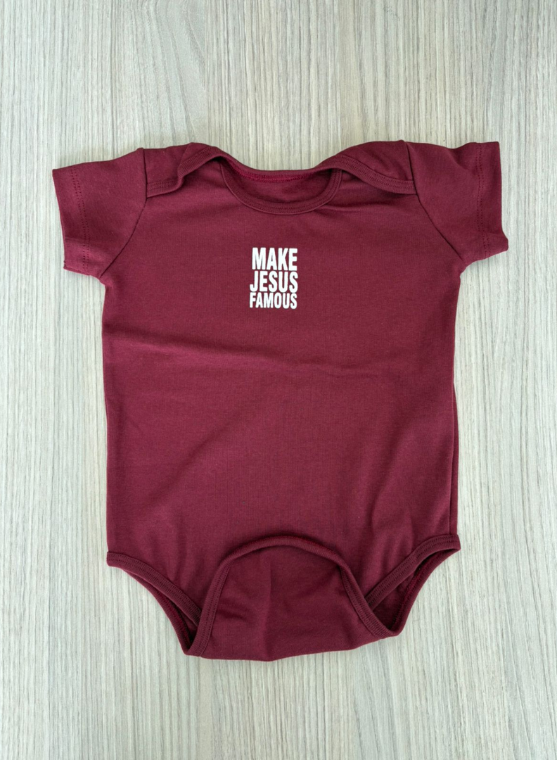 Bodysuit Make Jesus Famous (wine red)