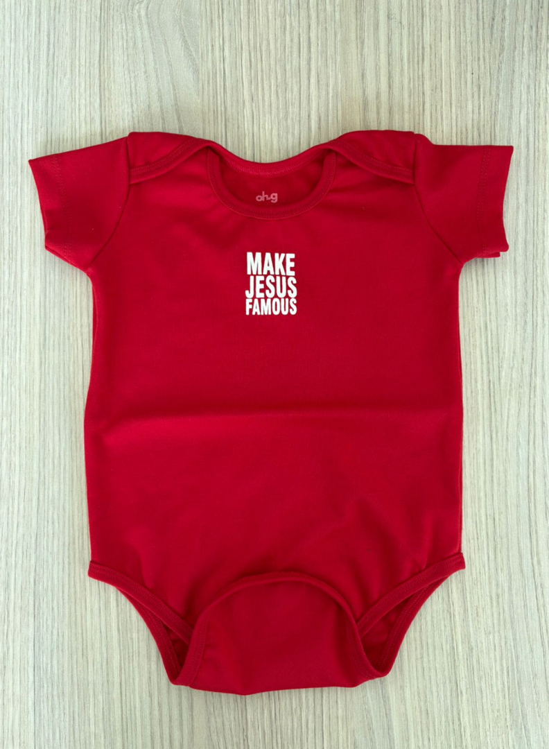 Bodysuit Make Jesus Famous (wine red)