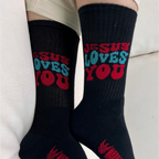 Socks Jesus Loves You (black)